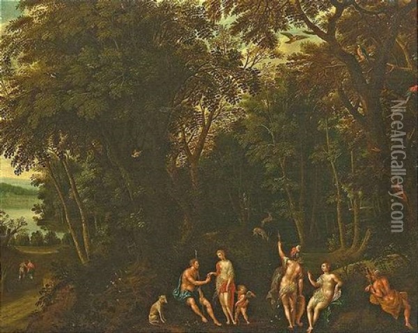 Das Urteil Des Paris Oil Painting - Jan Brueghel the Elder