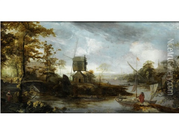 Niederlandische Landschaft Oil Painting - Willem de Heusch