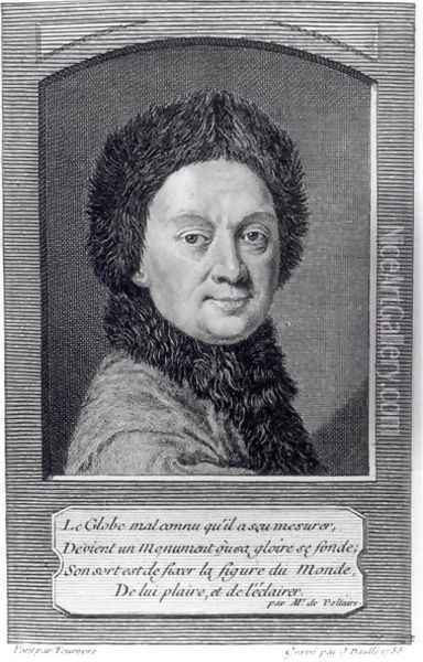Pierre Louis Moreau de Maupertuis 1698-1759 engraved by John Daulle 1703-63 1755 Oil Painting - Tourniere