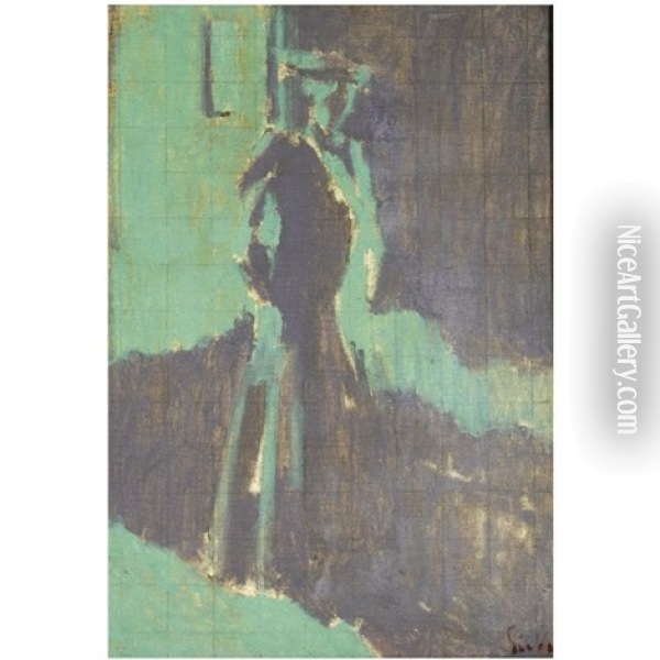 Lady In An Interior Oil Painting - Walter Sickert