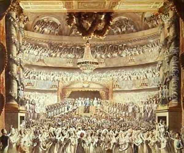 Louis XVIII (1755-1824) at the Theatre de l'Odeon Oil Painting - Francois Buffet