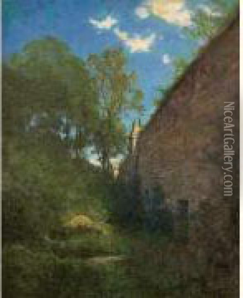 Paysage A La Riviere Oil Painting - Emmanuel Lansyer