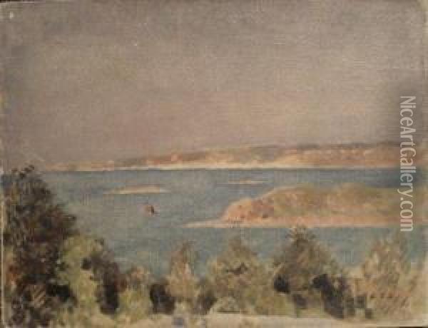 Bord De Mer Oil Painting - Georges-Victor Hugo