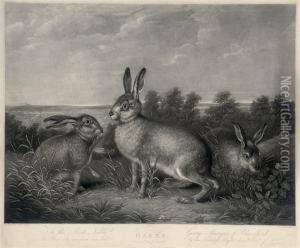 Hares Oil Painting - Joseph Mallord William Turner