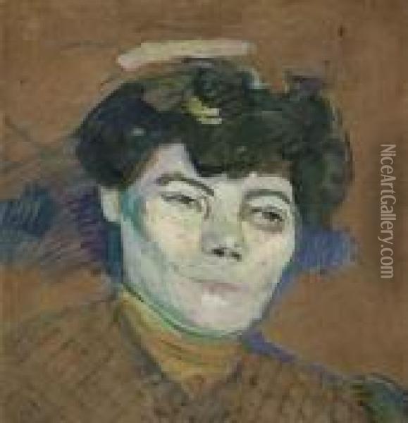 Tete De Femme Oil Painting - Henri De Toulouse-Lautrec