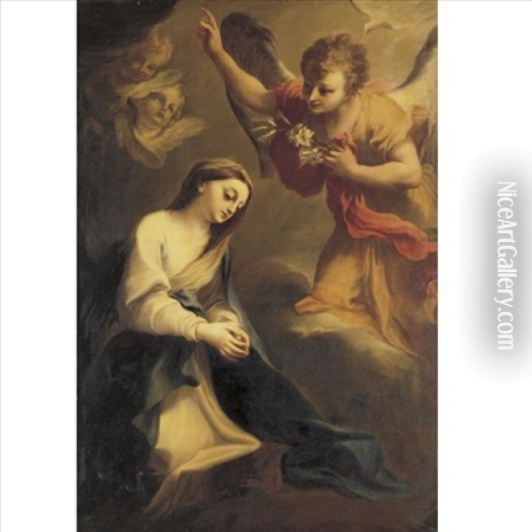 The Annunciation Oil Painting - Stefano Maria Legnani