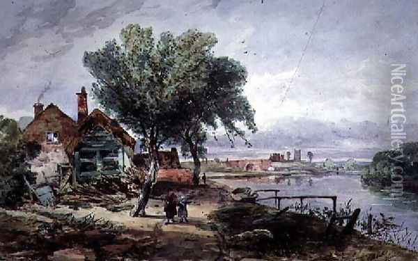 View of the Thames near Sonning Oil Painting - William Carter
