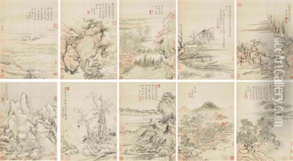 Landscapes After Ancient Masters Oil Painting -  Yun Shouping