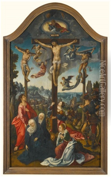 The Crucifixion Oil Painting - Cornelius Engebrechtsz