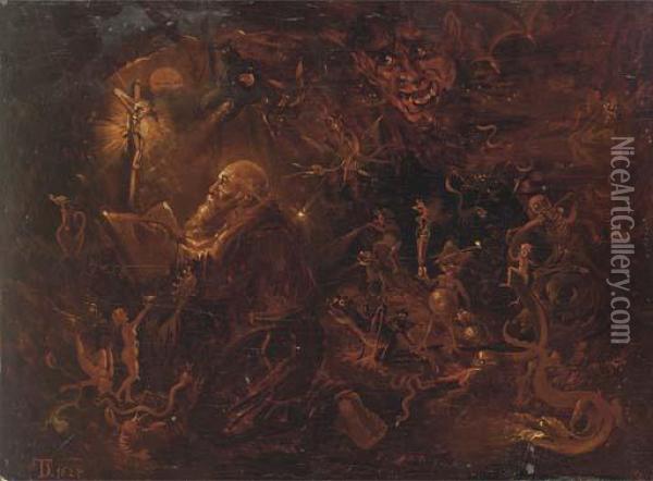 The Temptation Of Saint Anthony Oil Painting - David The Younger Teniers