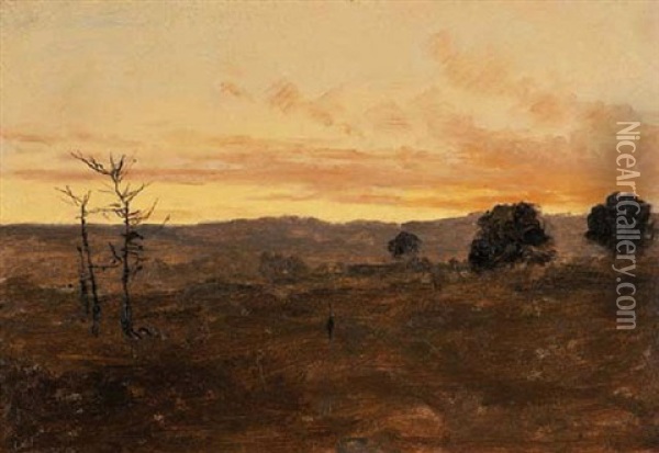 Sunset Oil Painting - Lockwood de Forest