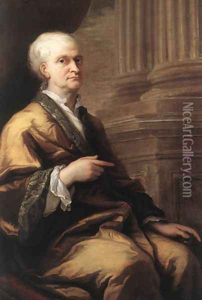 Sir Isaac Newton Oil Painting - Sir James Thornhill