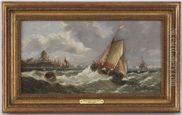 Tempete Au Large Du Port Oil Painting - William Callow