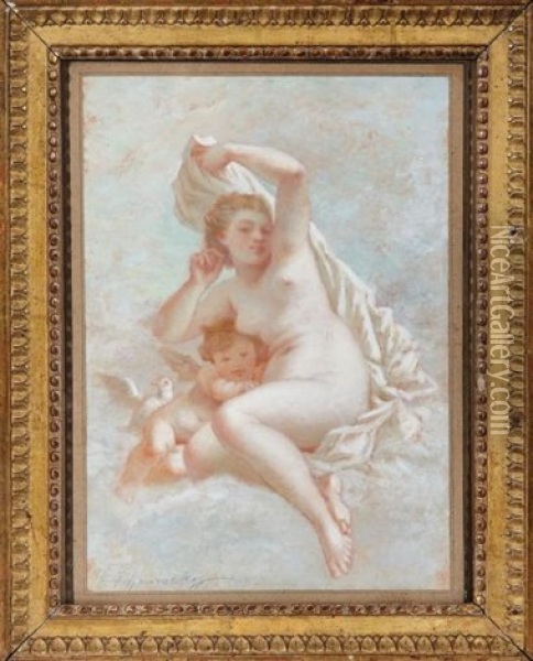 Venus Et L'amour Oil Painting - Fedor Petrovich Chumakov