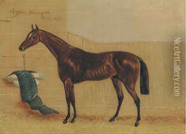 Sixpence, Winner of the Derby, 1840 Oil Painting - English School