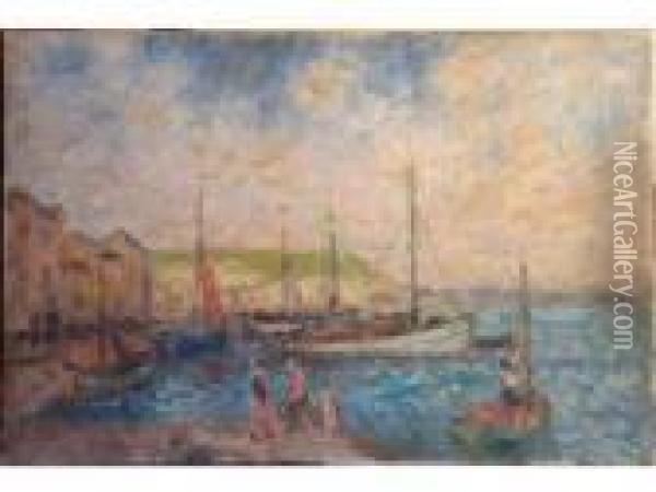 Port De Plaisance Oil Painting - Georges dEspagnat