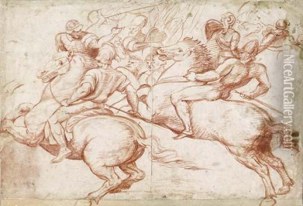 Studies After Raphael Oil Painting - Boccaccio Boccaccino