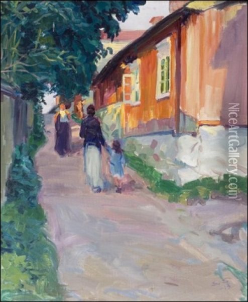 Kuja Naantalissa - Grand I Nadendal Oil Painting - Santeri Salokivi