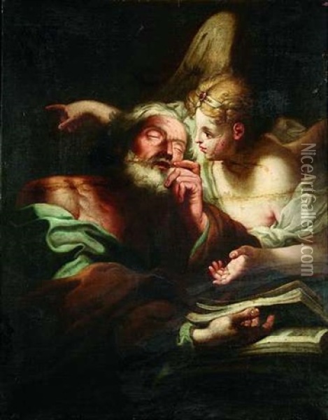 Hl. Hieronymus Mit Dem Engel Oil Painting - Benedetto Luti