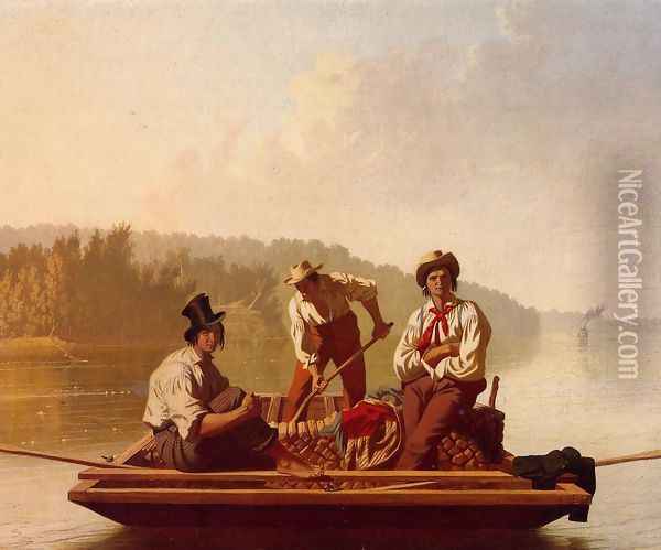 Boatmen on the Missouri Oil Painting - George Caleb Bingham