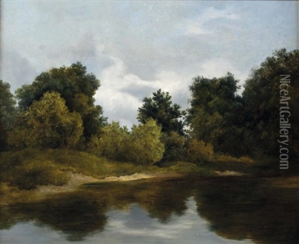 Waldlandschaft Oil Painting - Conrad Grefe