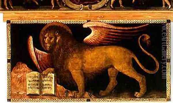 The Lion of St Mark Oil Painting - del Fiore Jacobello