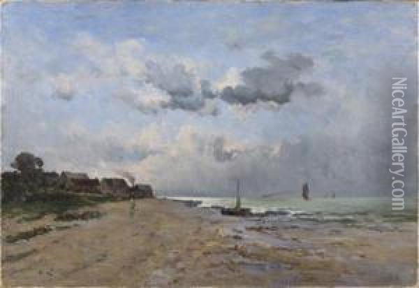 Paysage De La Cote Normande Oil Painting - Charles Lapostolet