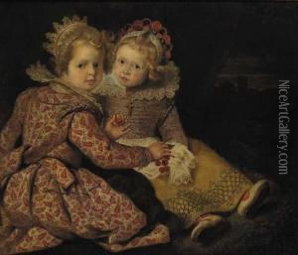 The Children Of The Artist Oil Painting - Cornelis De Vos