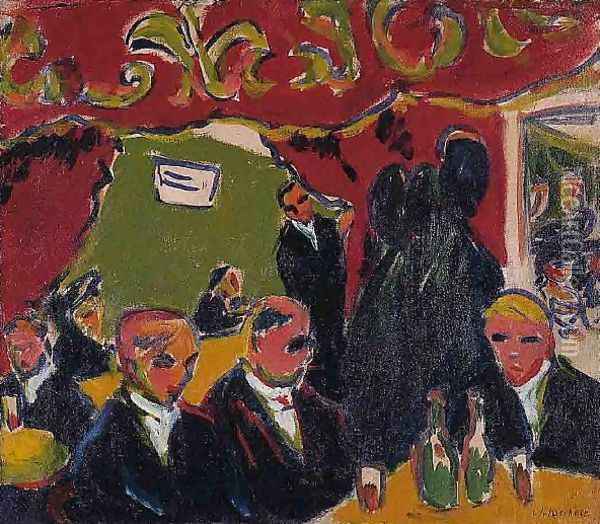 Tavern Oil Painting - Ernst Ludwig Kirchner