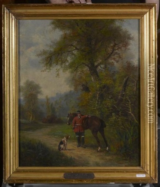 Piquer. Reiter Mit Pferd Und Hund Oil Painting - Francesco Mancini