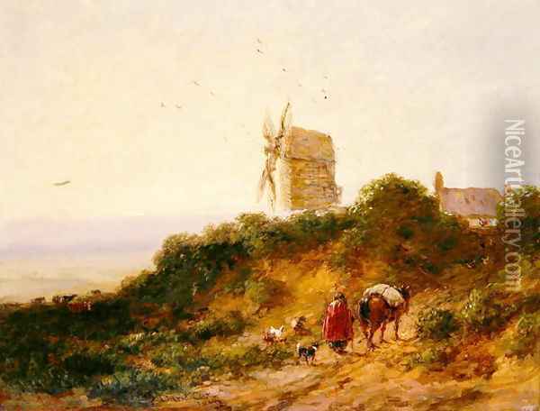 The Road to the Mill, 1849 Oil Painting - David Cox