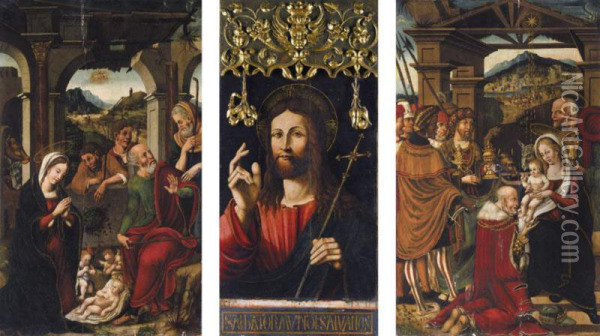 A Triptych Oil Painting - Juan De Espinosa