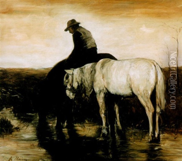 As Dusk Falls Oil Painting - Anton Mauve