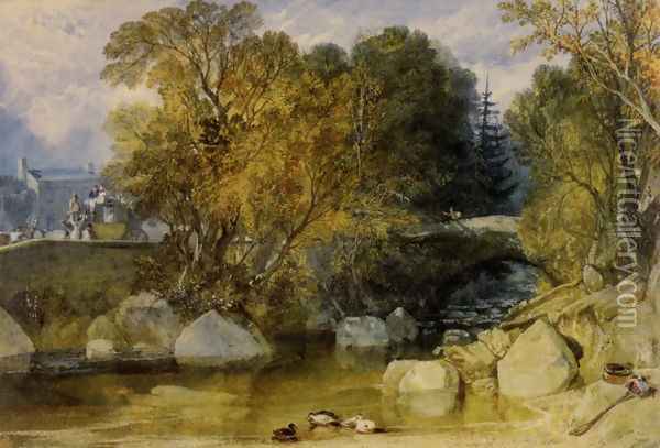 Ivy Bridge Devonshire Oil Painting - Joseph Mallord William Turner