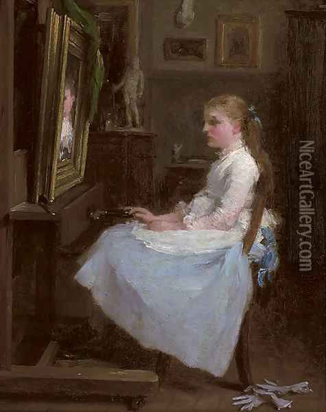 The young portrait painter Oil Painting - Frederick Daniel Hardy