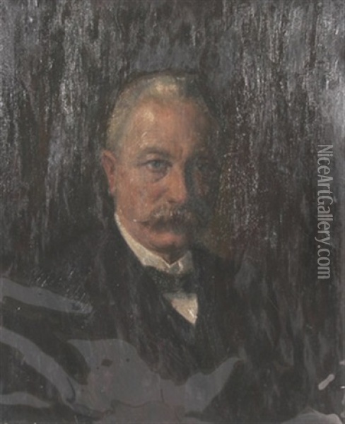 Bildnis Wilhelm Trubner Oil Painting - Hermann Armbruster