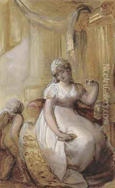 A lady at her toilet Oil Painting - Richard Cosway