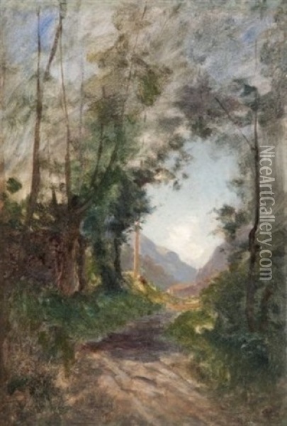 Vieux Chemin A Proveysieux Oil Painting - Eugene Faure