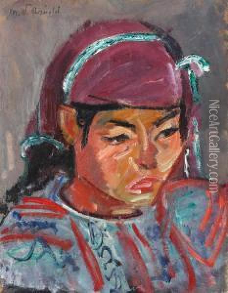 Tatar Woman - Portrait Oil Painting - Arnold Max Wexler