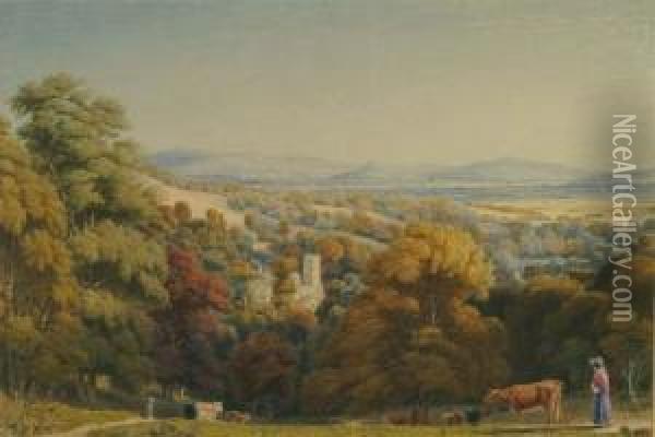 Lane Near Buckland, Gloucestershire Oil Painting - William Turner
