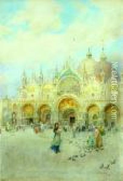 San Marco Oil Painting - Jennie Augusta Brownscombe
