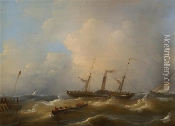 Marinescape Oil Painting - Govert Van Emmerik