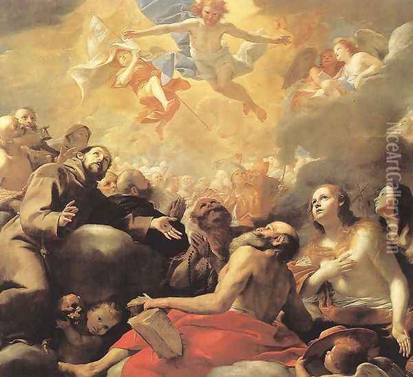 Christ in Glory c. 1660 Oil Painting - Mattia Preti