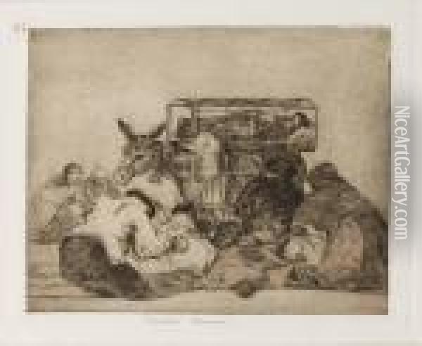 Los Desastres De La Guerra Oil Painting - Francisco De Goya y Lucientes