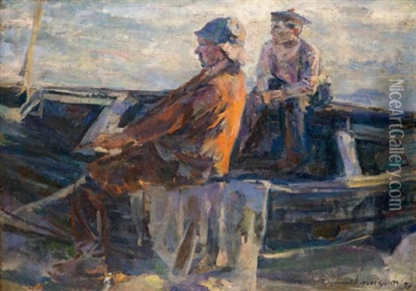 Les Deux Marins Oil Painting - Raphael Lewisohn