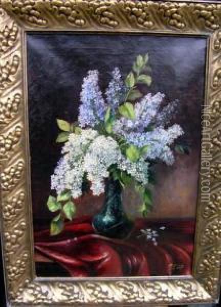 Blumenstilleben Oil Painting - H.O., Prof. Schiele