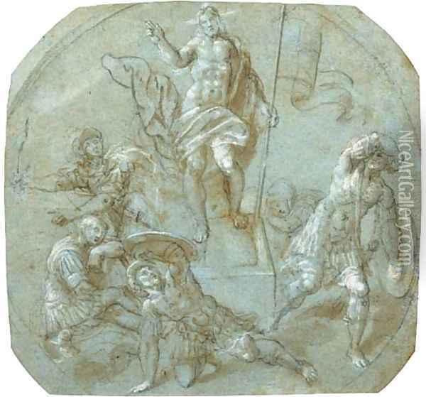 The Resurrection Oil Painting - Giovanni Da Monte