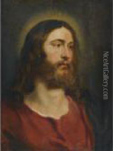 Christ, Head And Shoulders, Looking Right Oil Painting - Peter Paul Rubens