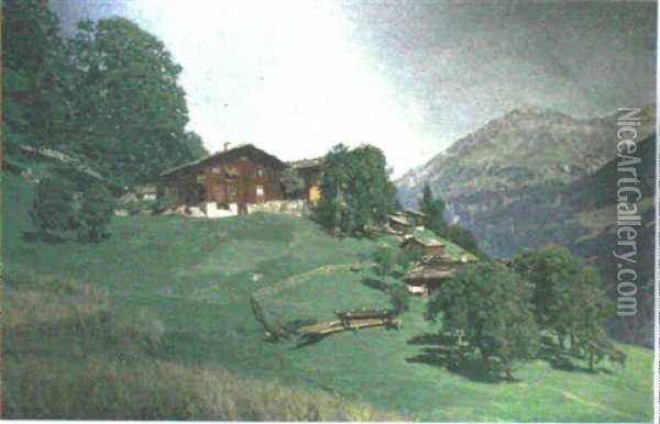 High Summer In Montafoy Oil Painting - Richard Scholz