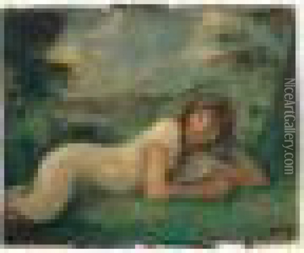 Femme Dans Un Paysage Oil Painting - Georges dEspagnat